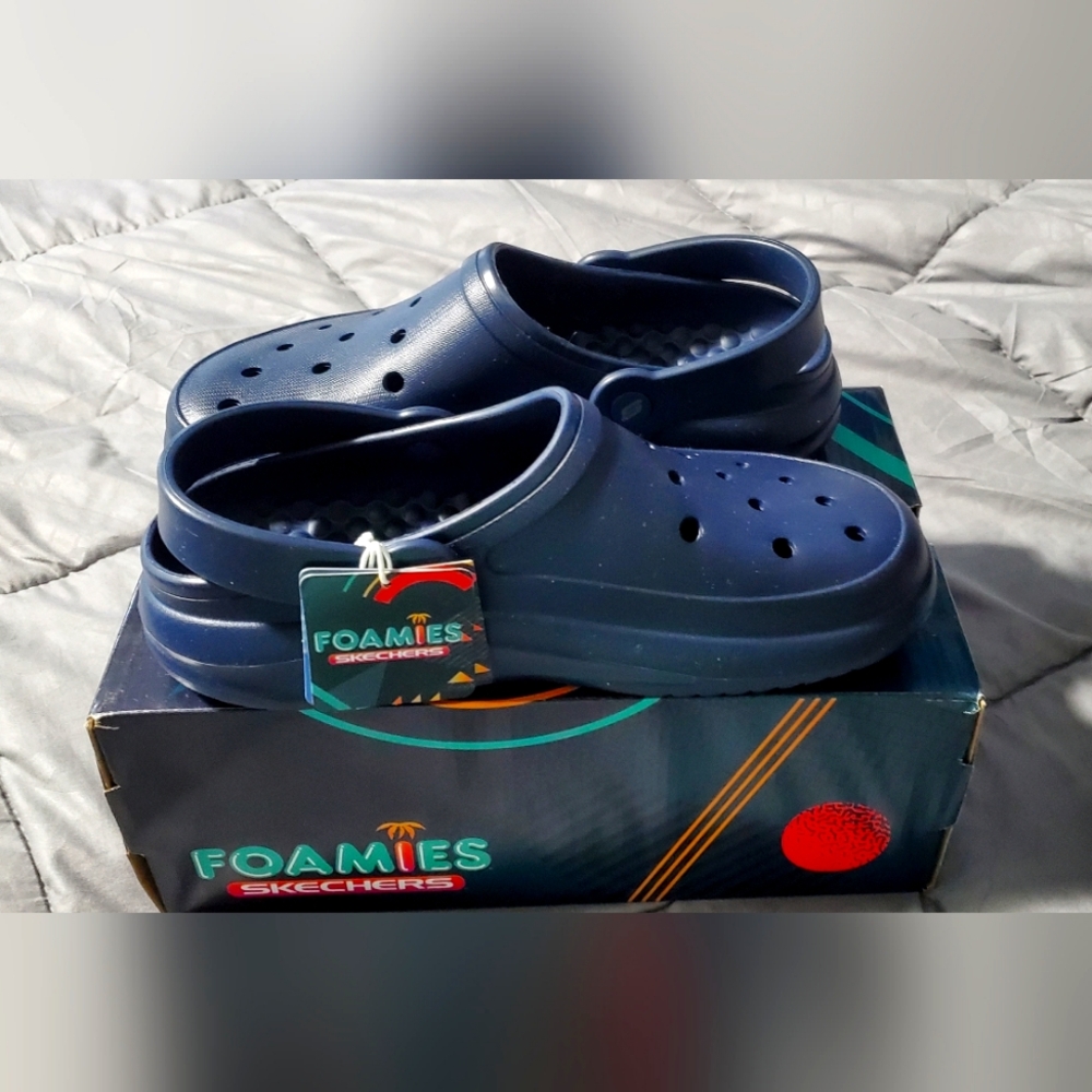 Skechers Foamies Summer Chill Lightweight Blue Shoes Size 8